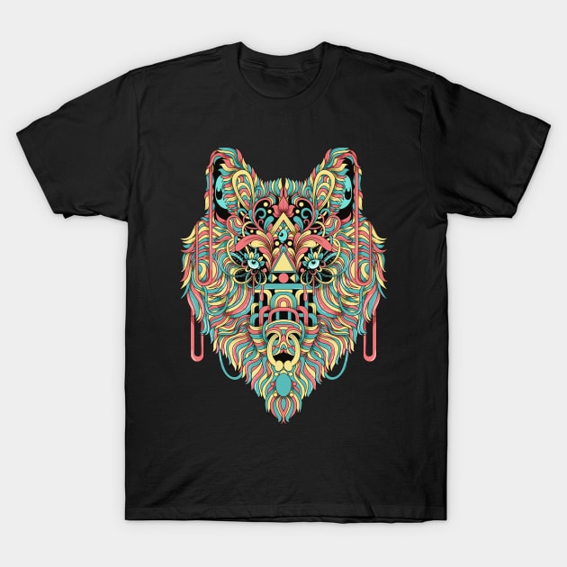 Psychedelic wolf T-Shirt by Harsimran_sain